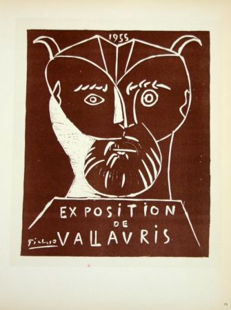 Lithograph Picasso (After) - Exposition  Vallauris 1955