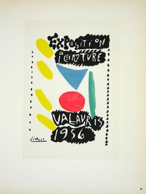 Lithograph Picasso (After) - Exposition Vallauris 1956