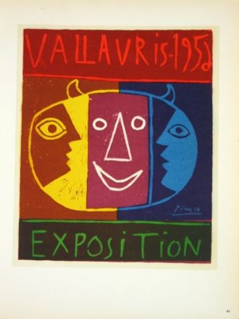 Lithograph Picasso - Exposition Vallauris 1958