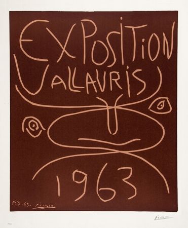 Linocut Picasso - Exposition Vallauris, 1963