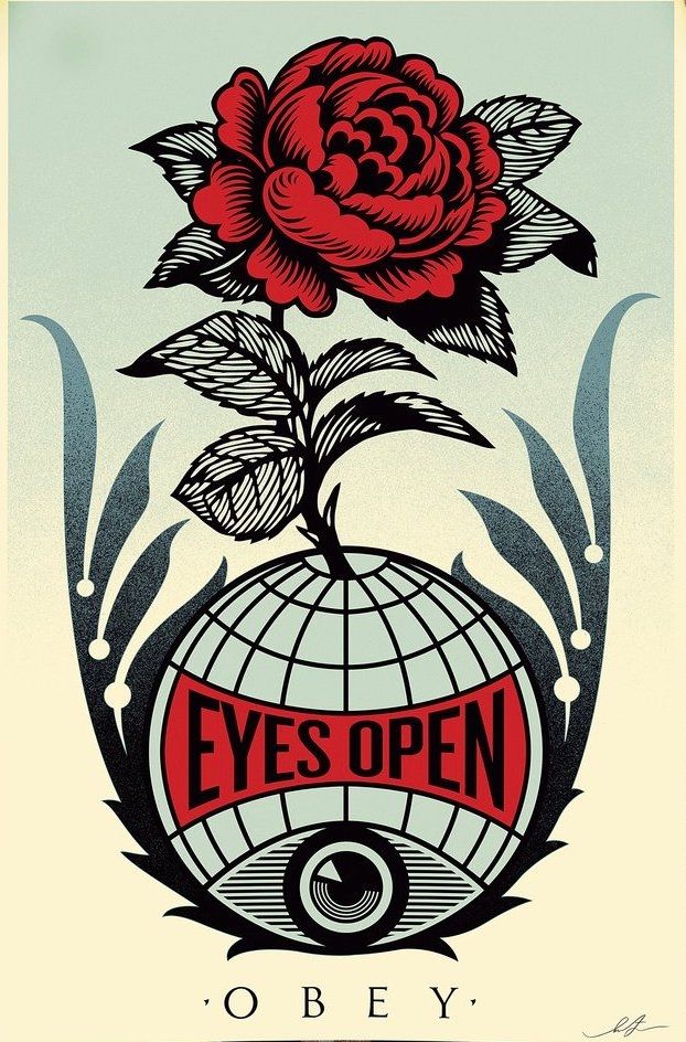 Lithograph Fairey - Eyes Open 