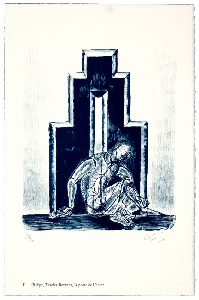 Lithograph Nørgaard - F. Œdipe, Tender Bottoms, la porte de l'enfer.