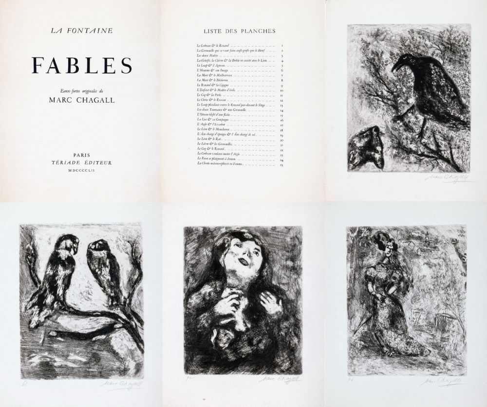 Engraving Chagall - Fables