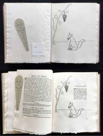 Illustrated Book Calder - FABLES OF ÆSOP (1931), 1 des 50 avec dessin original.
