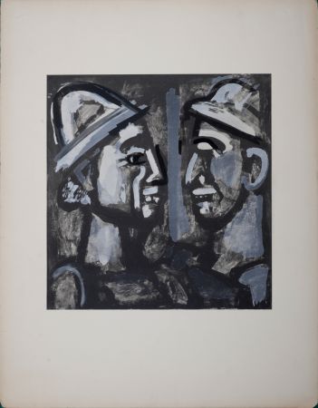 Lithograph Rouault - Face à Face, 1933