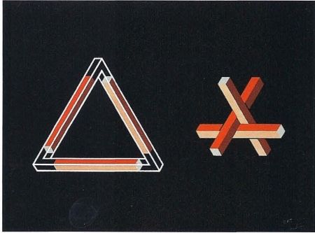 Lithograph Molins - Falsaciones del triangulo de Penrose 10
