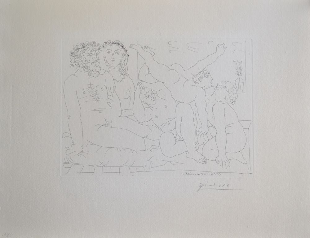 Etching Picasso - Famille de Saltimbanques (B163 Vollard)