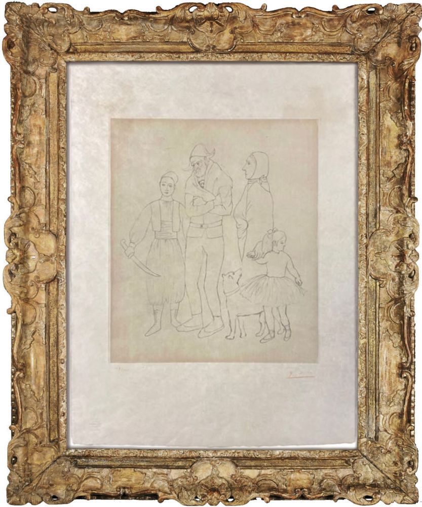 Etching Picasso - Famille des Saltimbanques