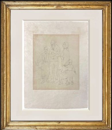 Etching Picasso - Family of saltimbanqui