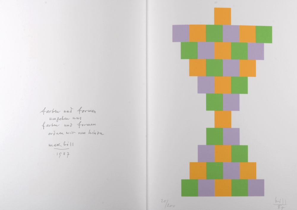 Lithograph Bill - Farben und formen, 1987 - Hand-signed