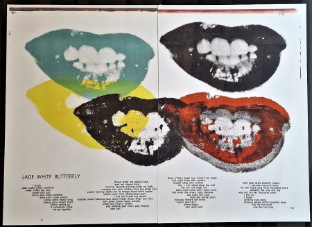 Lithograph Warhol - Farfalla bianca di giada
