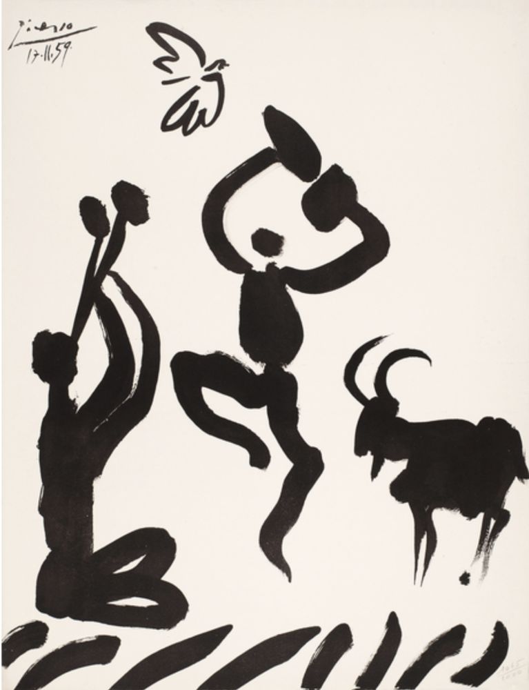 Lithograph Picasso - Faune et le bouc