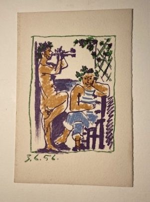 Lithograph Picasso - Faune et marin