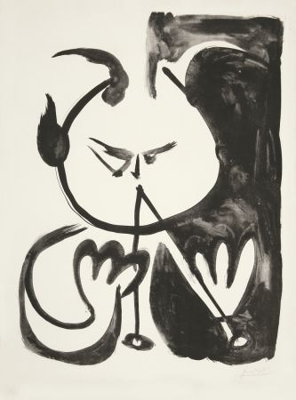 Lithograph Picasso - Faune musicien no. 5 (Musizierender Faun Nr. 5) 