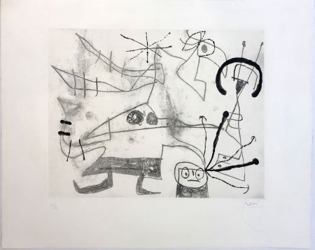 Etching And Aquatint Miró - Femme-Oiseau I