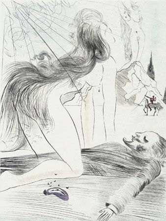 Etching Dali - Femme a Genoux (Kneeling Woman)