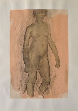 Etching Rodin - Femme africaine nue
