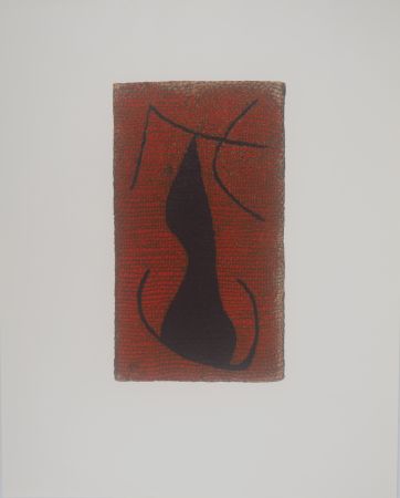 Lithograph Miró - Femme allongée