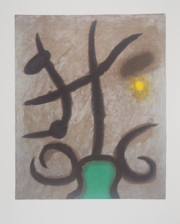 Lithograph Miró - Femme assise