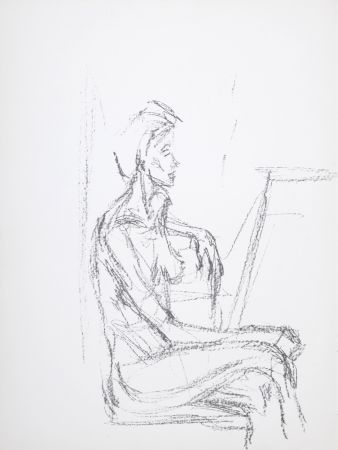 Lithograph Giacometti - Femme assise, 1961