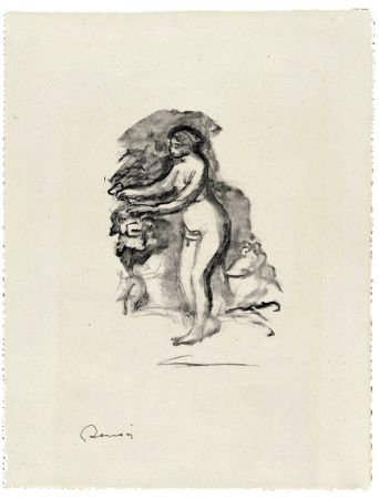Lithograph Renoir - Femme au cep de vigne