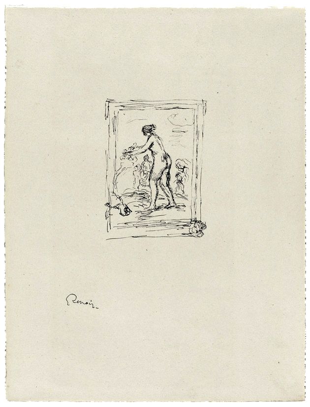 Lithograph Renoir - Femme au cep de vigne, 2e variante