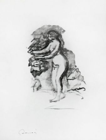 Lithograph Renoir - 	Femme au cep de vigne (Woman by the Grapevine)