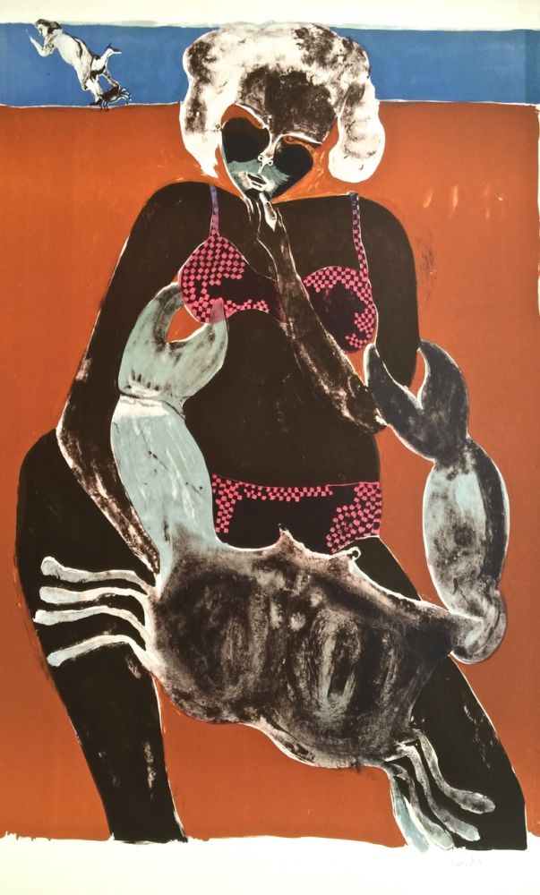 Lithograph Toledo - Femme au crabe
