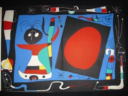 Lithograph Miró - Femme au Miroir