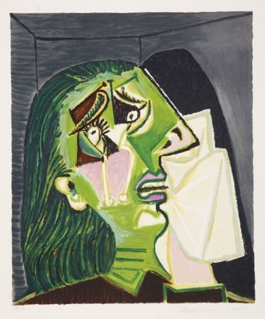 Lithograph Picasso - Femme au Mouchoir