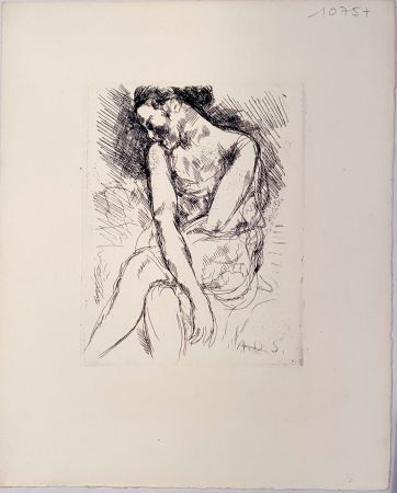 Lithograph Dunoyer De Segonzac - Femme, ca.