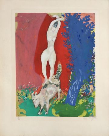 Lithograph Chagall - Femme de Cirque (Circus Woman)