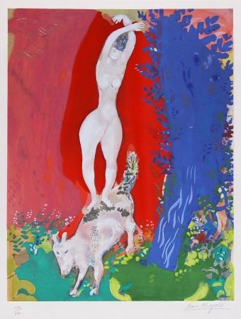Lithograph Chagall - Femme de Cirque (Circus Woman), c. 1960
