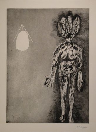 Etching And Aquatint Richier - Femme debout / L’Hydre