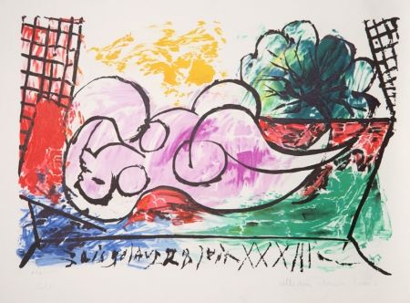 Lithograph Picasso - Femme Endormie