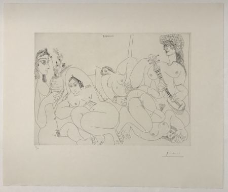 Aquatint Picasso - Femme faisant la sieste au soleil