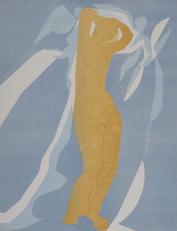 Lithograph Beaudin - Femme nue, 1962
