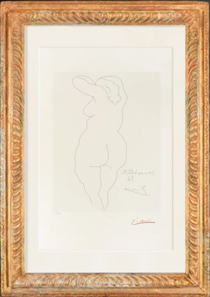 Drypoint Picasso - Femme nue de dos