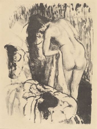 Lithograph Degas - Femme nue debout à sa toilette / Standing Nude Woman, Drying Herself