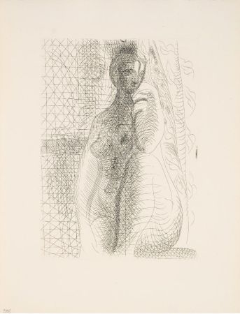Etching Picasso - Femme nue, la jambe pliée (Suite Vollard 8)