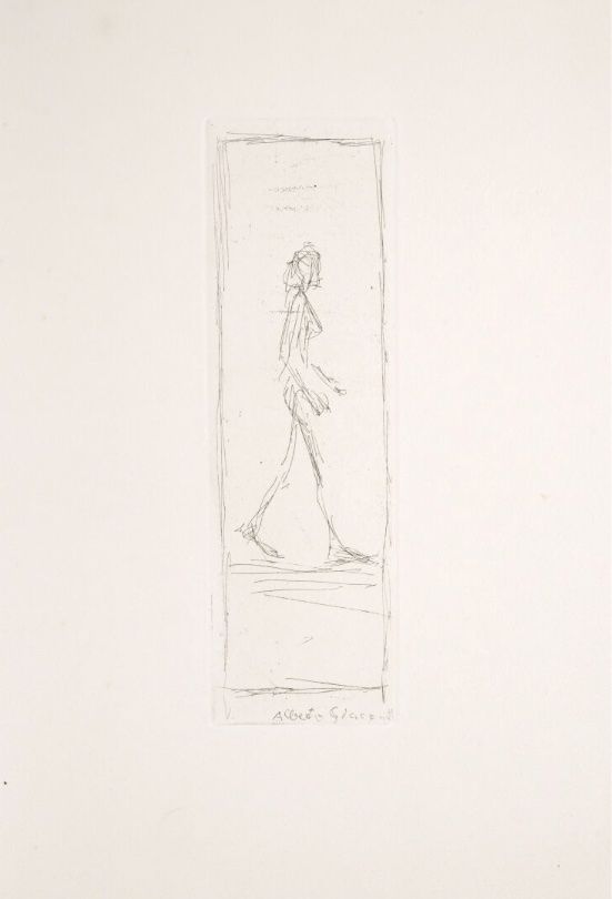 Engraving Giacometti - Femme qui marche 1955