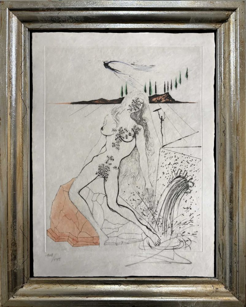 Drypoint Dali - Femme à la Fontaine