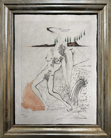 Drypoint Dali - Femme à la Fontaine