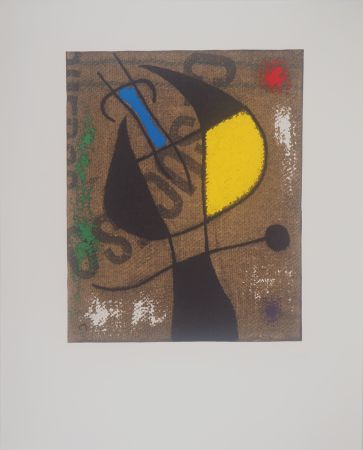 Lithograph Miró - Femme à la victoire