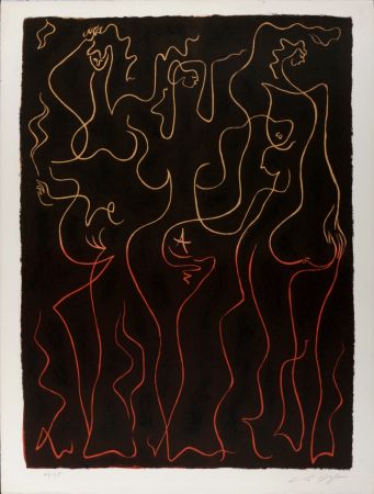 Lithograph Masson - Femmes en Espalier, c. 1955 - Hand-signed!