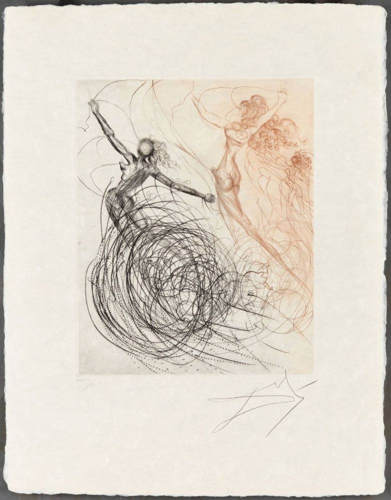 Drypoint Dali - Femmes en vague