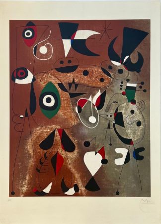 Lithograph Miró - Femmes, Oiseaux, Etoile 