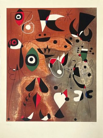 Lithograph Miró - Femmes, Oiseaux, Etoile 