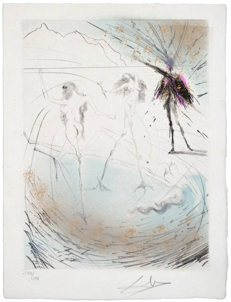 Drypoint Dali - Femmes poules (Hen Women)