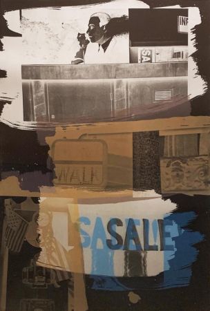 Lithograph Rauschenberg - Fence